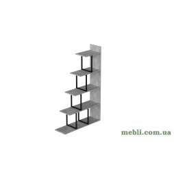 Етажерка Ferrum-decor Стелла 1600x1020x300 Чорний метал ДСП Бетон