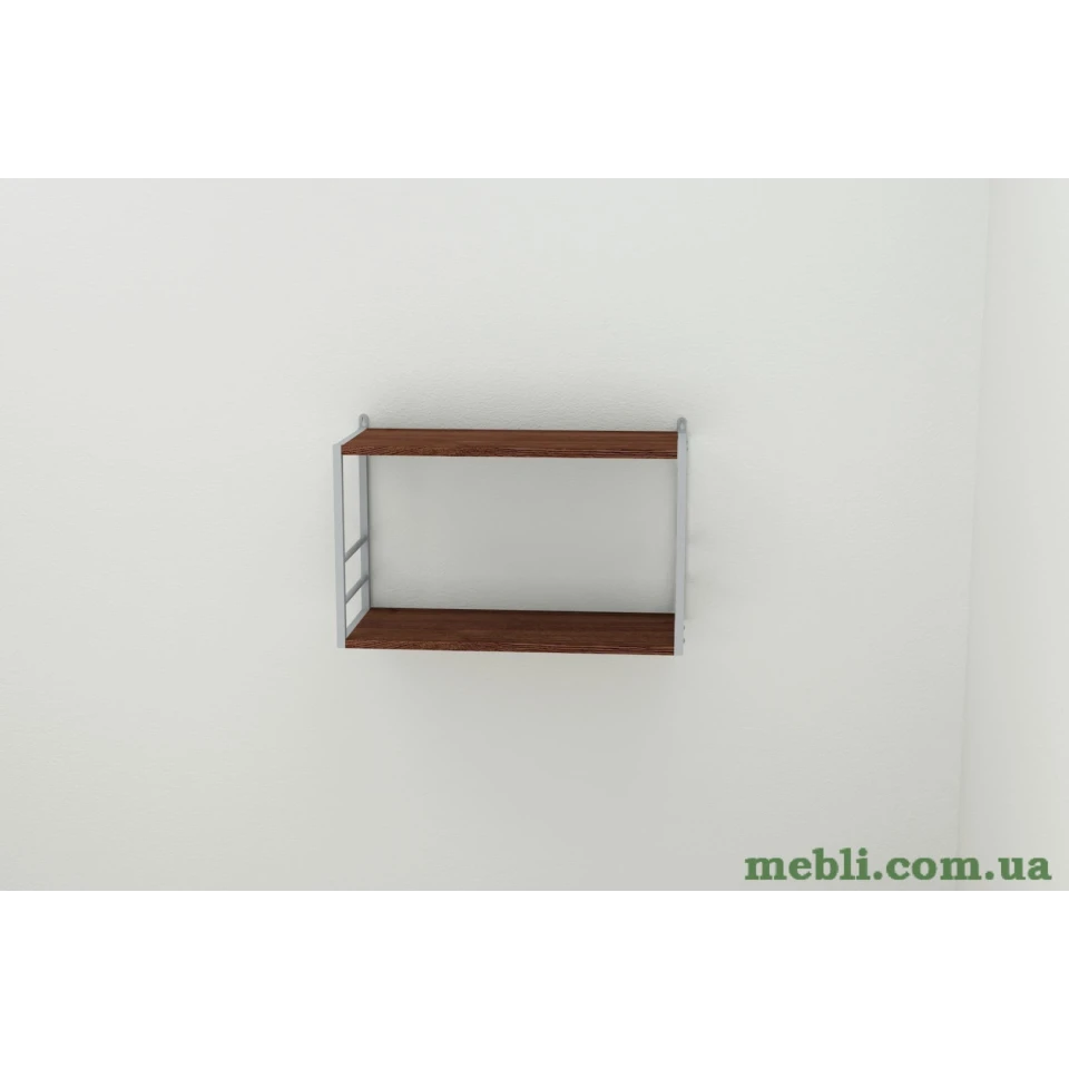 Книжкова полиця універсальна Ferrum-decor Стим 1 38x63x26 сірий ДСП Венге 16мм