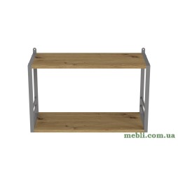 Книжкова полиця універсальна Ferrum-decor Стим 1 38x63x26 сірий ДСП Дуб Артизан 16мм