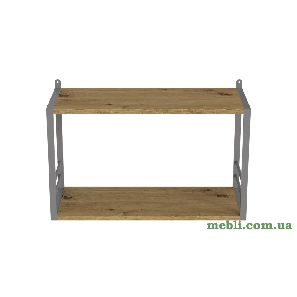 Книжкова полиця універсальна Ferrum-decor Стим 1 38x63x26 сірий ДСП Дуб Артизан 16мм