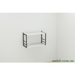 Книжкова полиця універсальна Ferrum-decor Стим 1 38x63x26 чорний ДСП Білий 16мм