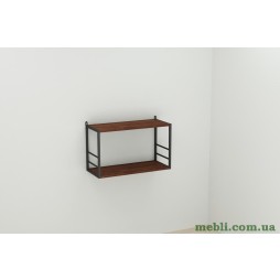 Книжкова полиця універсальна Ferrum-decor Стим 1 38x63x26 чорний ДСП Венге 16мм