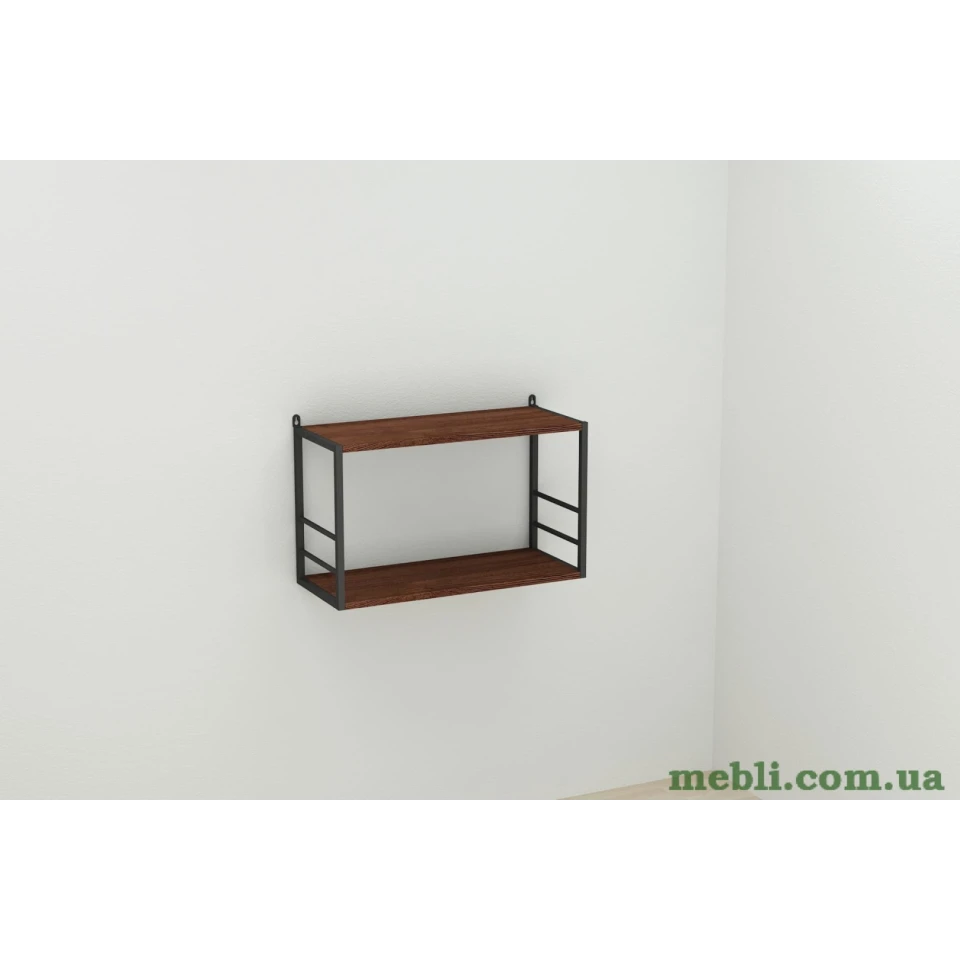 Книжкова полиця універсальна Ferrum-decor Стим 1 38x63x26 чорний ДСП Венге 16мм