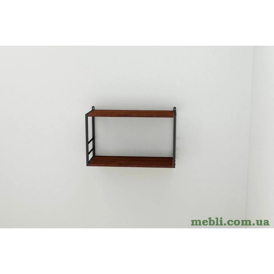 Книжкова полиця універсальна Ferrum-decor Стим 1 38x63x26 чорний ДСП Венге 16мм