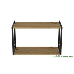 Книжкова полиця універсальна Ferrum-decor Стим 1 38x63x26 чорний ДСП Дуб Артизан 16мм