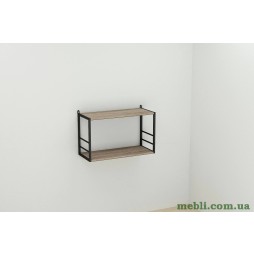 Книжкова полиця універсальна Ferrum-decor Стим 1 38x63x26 чорний ДСП Дуб Сонома Трюфель 16мм