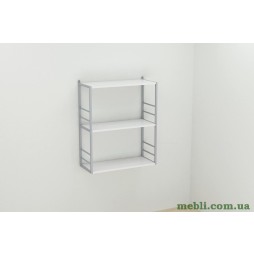 Книжкова полиця універсальна Ferrum-decor Стим 2 74x63x26 сірий ДСП Білий 16мм