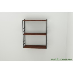 Книжкова полиця універсальна Ferrum-decor Стим 2 74x63x26 чорний ДСП Венге 16мм