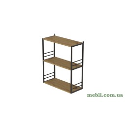 Книжкова полиця універсальна Ferrum-decor Стим 2 74x63x26 чорний ДСП Дуб Артизан 16мм