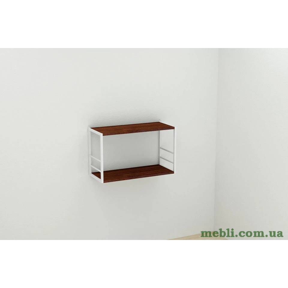 Книжкова полиця універсальна Ferrum-decor Стім 1 38x63x26 білий ДСП Венге 16мм