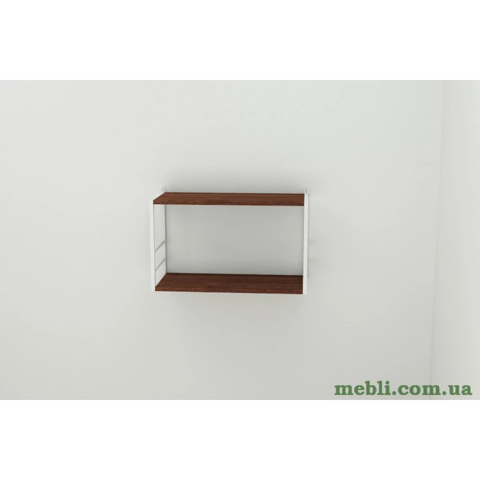 Книжкова полиця універсальна Ferrum-decor Стім 1 38x63x26 білий ДСП Венге 16мм
