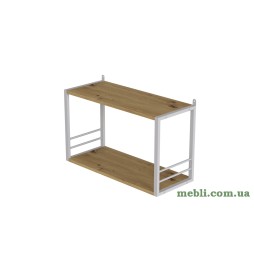 Книжкова полиця універсальна Ferrum-decor Стім 1 38x63x26 білий ДСП Дуб Артизан 16мм