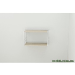 Книжкова полиця універсальна Ferrum-decor Стім 1 38x63x26 білий ДСП Дуб Сонома 16мм