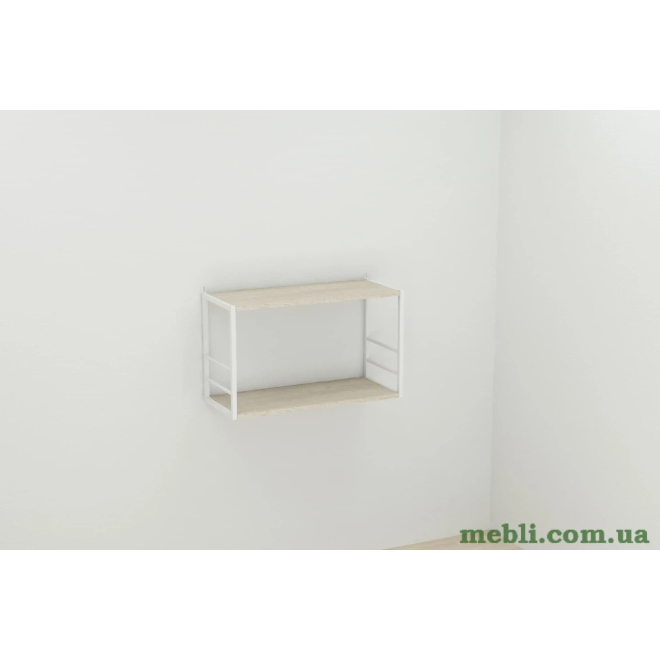 Книжкова полиця універсальна Ferrum-decor Стім 1 38x63x26 білий ДСП Дуб Сонома 16мм