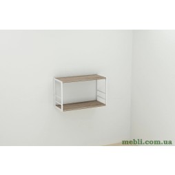 Книжкова полиця універсальна Ferrum-decor Стім 1 38x63x26 білий ДСП Дуб Сонома Трюфель 16мм