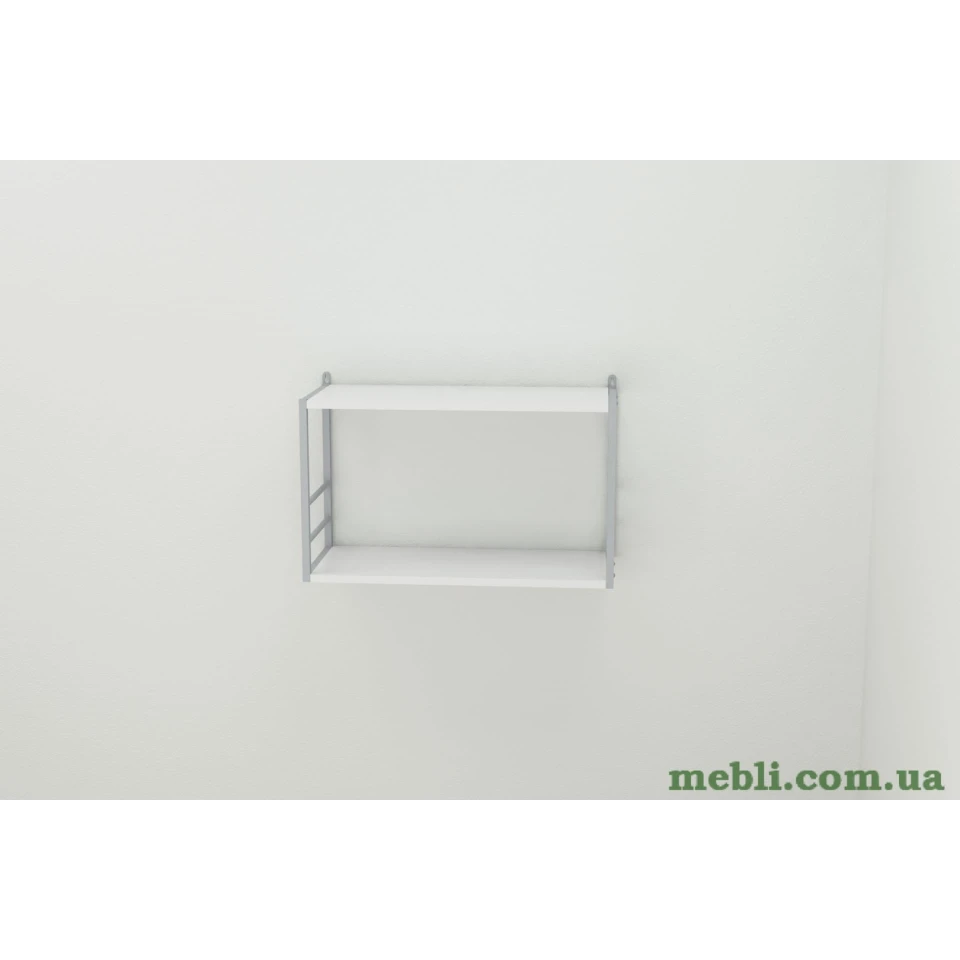Книжкова полиця універсальна Ferrum-decor Стім 1 38x63x26 сірий ДСП Білий 16мм