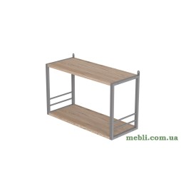 Книжкова полиця універсальна Ferrum-decor Стім 1 38x63x26 сірий ДСП Дуб Артизан 16мм