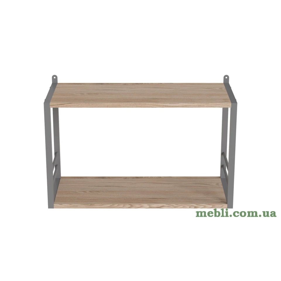 Книжкова полиця універсальна Ferrum-decor Стім 1 38x63x26 сірий ДСП Дуб Артизан 16мм