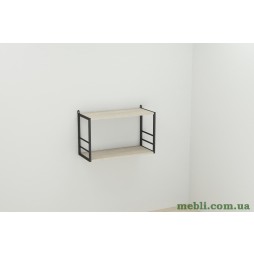 Книжкова полиця універсальна Ferrum-decor Стім 1 38x63x26 чорний ДСП Дуб Сонома 16мм