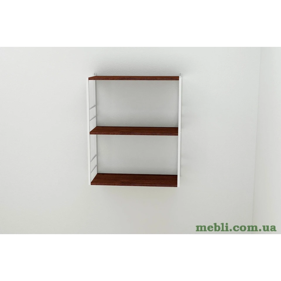 Книжкова полиця універсальна Ferrum-decor Стім 2 74x63x26 білий ДСП Венге 16мм