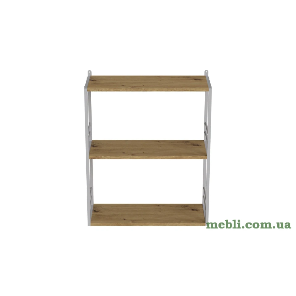 Книжкова полиця універсальна Ferrum-decor Стім 2 74x63x26 білий ДСП Дуб Артизан 16мм