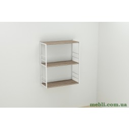 Книжкова полиця універсальна Ferrum-decor Стім 2 74x63x26 білий ДСП Дуб Сонома Трюфель 16мм