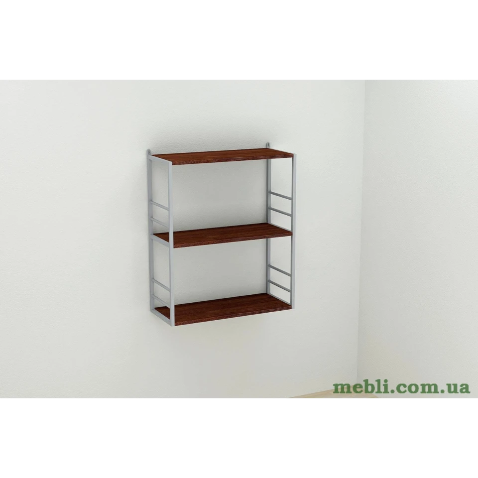 Книжкова полиця універсальна Ferrum-decor Стім 2 74x63x26 сірий ДСП Венге 16мм