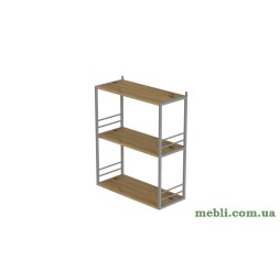 Книжкова полиця універсальна Ferrum-decor Стім 2 74x63x26 сірий ДСП Дуб Артизан 16мм