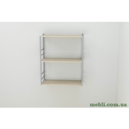 Книжкова полиця універсальна Ferrum-decor Стім 2 74x63x26 сірий ДСП Дуб Сонома 16мм