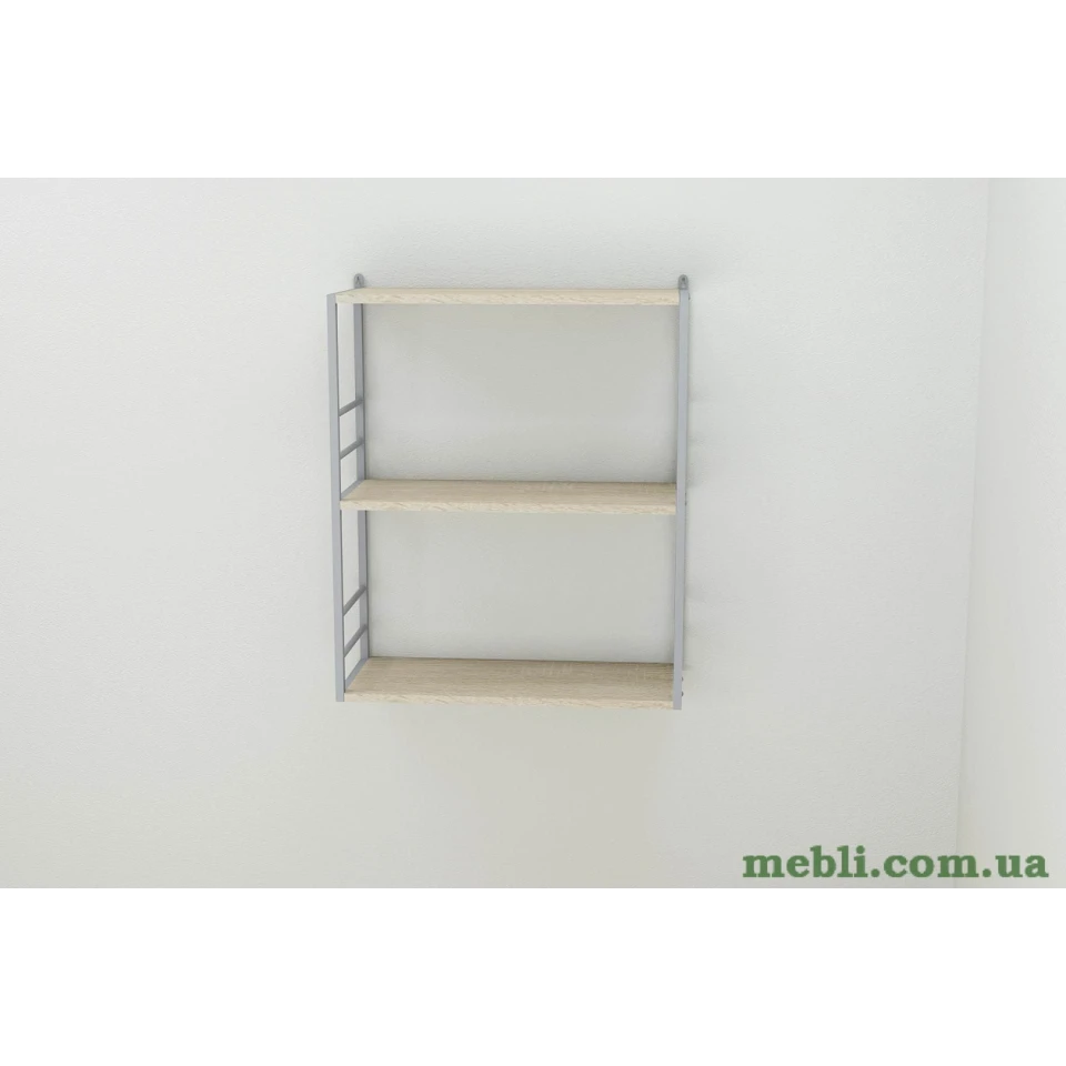 Книжкова полиця універсальна Ferrum-decor Стім 2 74x63x26 сірий ДСП Дуб Сонома 16мм