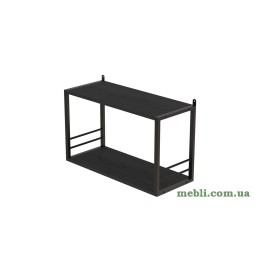 Книжкова полиця універсальна Стим 1 38x63x26 чорний ДСП Сосна Кембра 16мм