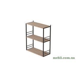 Книжкова полиця універсальна Стим 2 74x63x26 чорний ДСП Дуб Сан-Марино 16мм