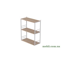 Книжкова полиця універсальна Стім 2 74x63x26 білий ДСП Дуб Сан-Марино 16мм