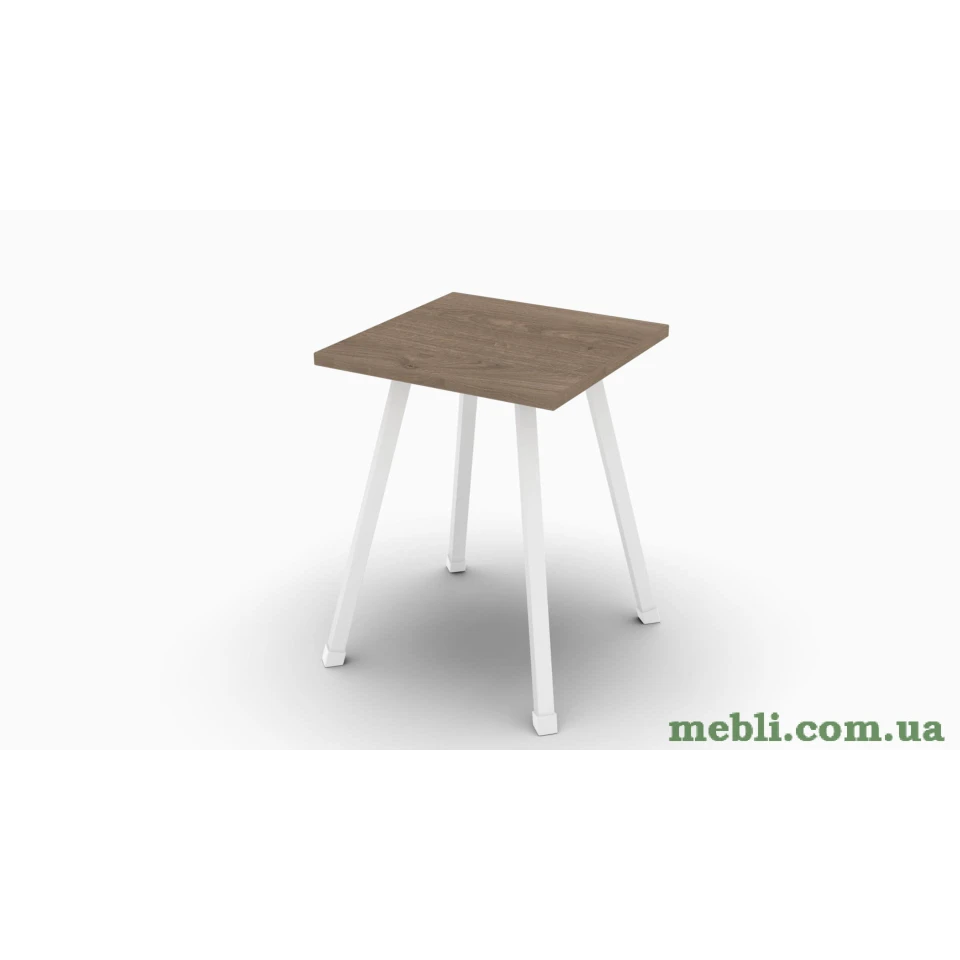 Табурет Ferrum-decor 430x320x320 Білий метал ДСП Дуб Сонома Трюфель