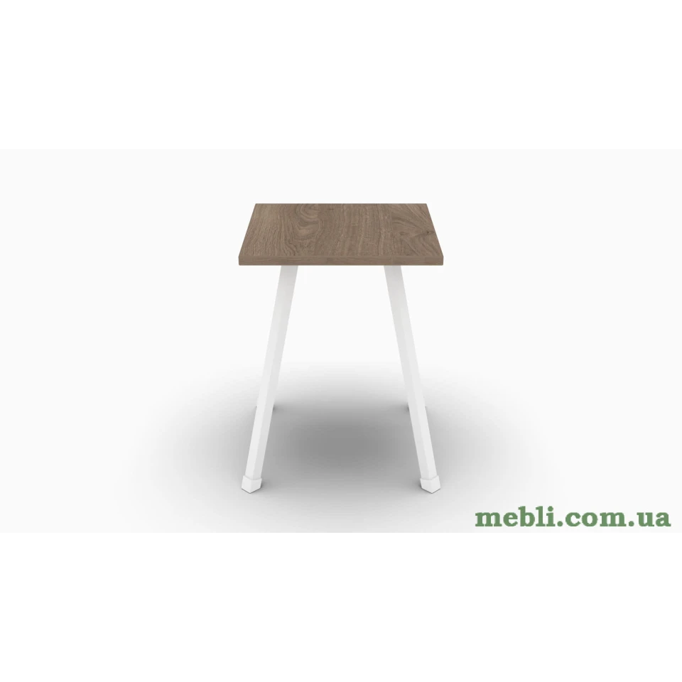 Табурет Ferrum-decor 430x320x320 Білий метал ДСП Дуб Сонома Трюфель