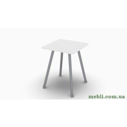 Табурет Ferrum-decor 430x320x320 Сірий метал ДСП Білий