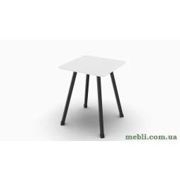 Табурет Ferrum-decor 430x320x320 Чорний метал ДСП Білий