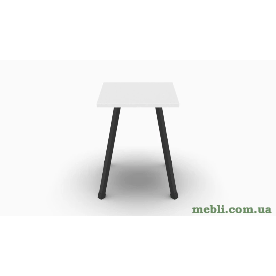 Табурет Ferrum-decor 430x320x320 Чорний метал ДСП Білий
