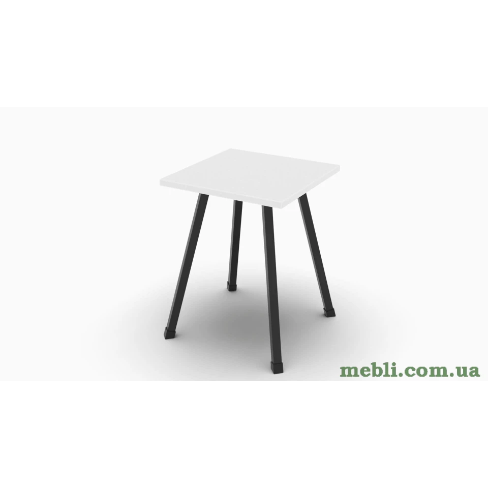 Табурет Ferrum-decor 430x320x320 Чорний метал ДСП Білий