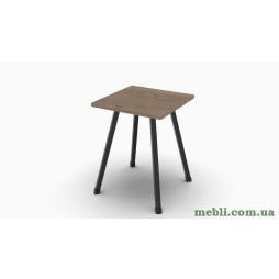 Табурет Ferrum-decor 430x320x320 Чорний метал ДСП Дуб Сонома Трюфель