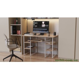 Комп'ютерний стіл Ferrum-decor Тім 75x120x70 білий ДСП Дуб Артізан 16мм