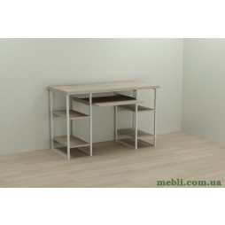 Комп'ютерний стіл Ferrum-decor Тім 75x120x70 білий ДСП Дуб Сонома 32мм