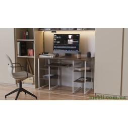 Комп'ютерний стіл Ferrum-decor Тім 75x120x70 білий ДСП Дуб Сонома Труфель 16мм