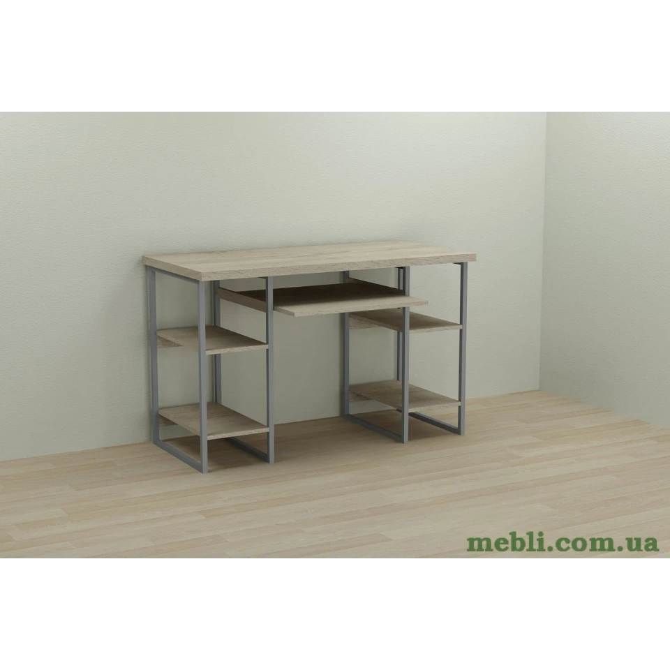 Комп'ютерний стіл Ferrum-decor Тім 75x120x70 сірий ДСП Дуб Сонома 32мм