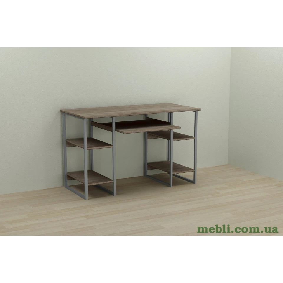 Комп'ютерний стіл Ferrum-decor Тім 75x120x70 сірий ДСП Дуб Сонома Труфель 16мм