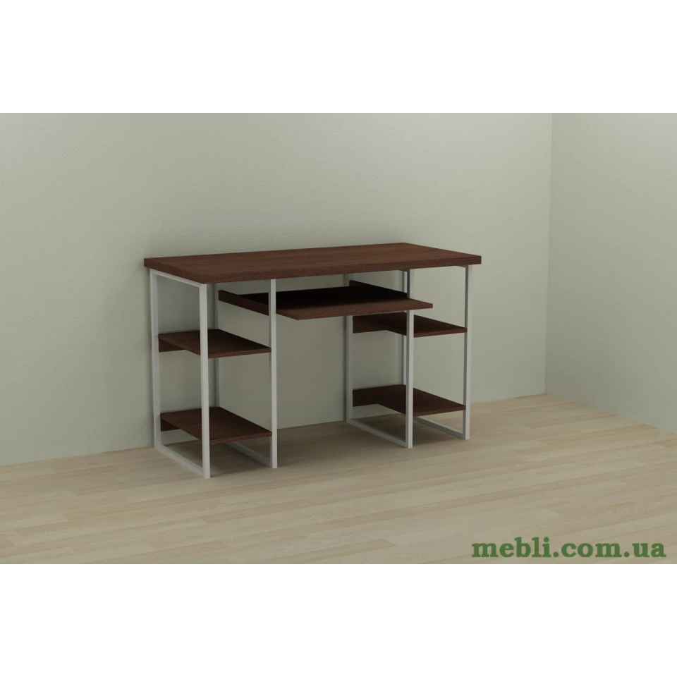 Комп'ютерний стіл Ferrum-decor Тім 75x140x60 білий ДСП Венге 32мм