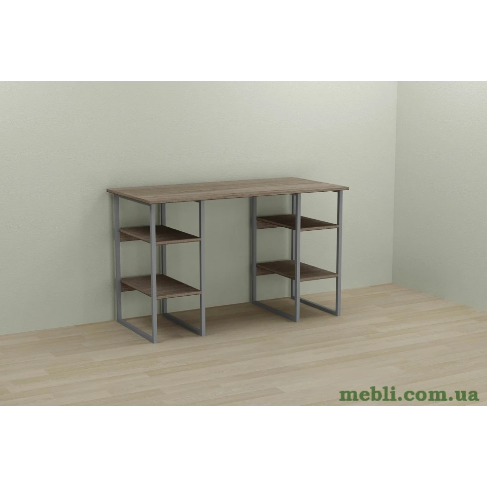 Комп'ютерний стіл Ferrum-decor Тім 75x140x60 сірий ДСП Дуб Сонома Труфель 16мм