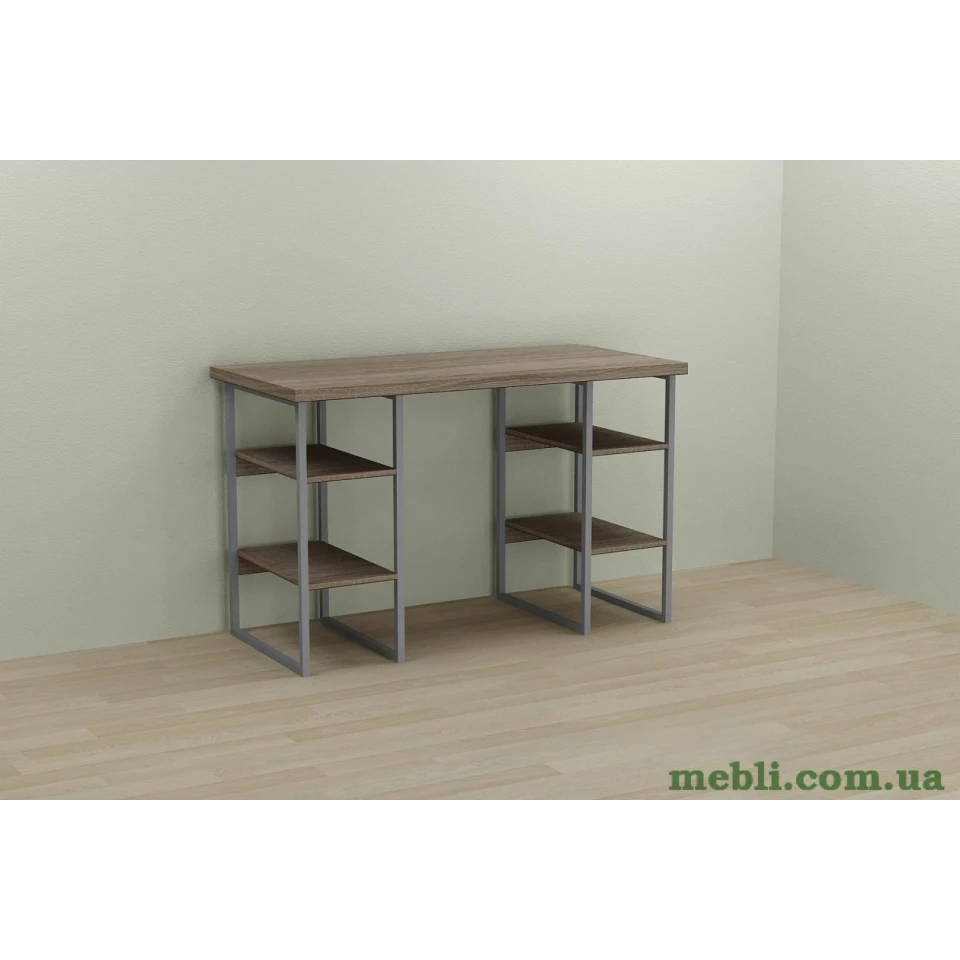 Комп'ютерний стіл Ferrum-decor Тім 75x140x60 сірий ДСП Дуб Сонома Труфель 32мм