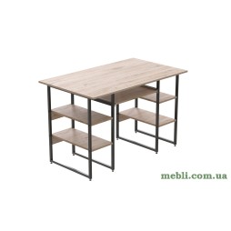 Комп'ютерний стіл Ferrum-decor Тім 75x140x60 чорний ДСП Дуб Артизан 32мм