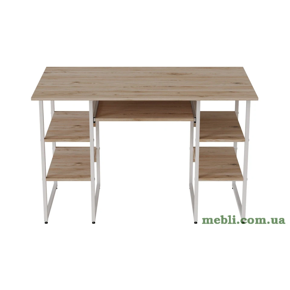 Комп'ютерний стіл Ferrum-decor Тім 75x140x70 білий ДСП Дуб Артізан 32мм